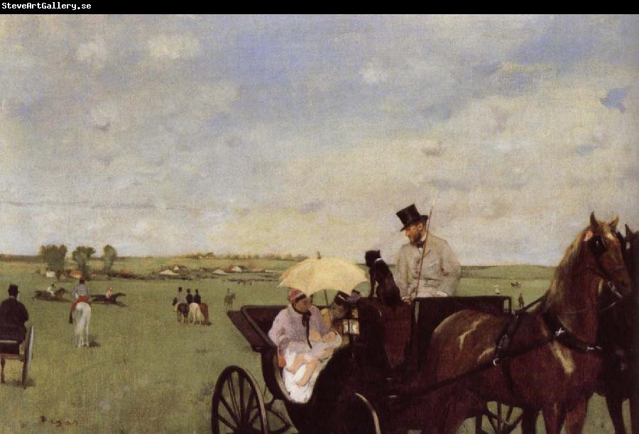 Edgar Degas A Carriage at the Races